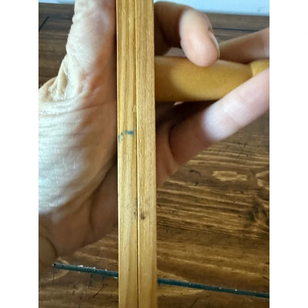 Vintage Wooden 3 Peg Wall Mount Coat Hat Rack Natural Wood Shaker Style 17.5